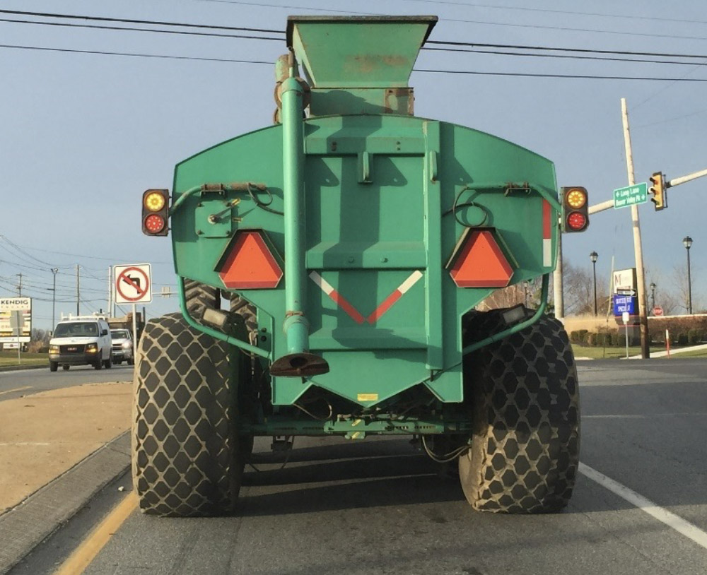 farm equipment on main street